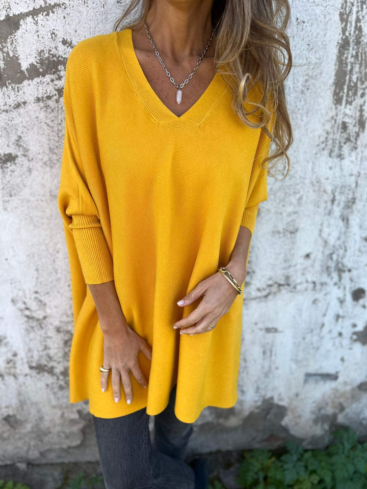 VERA | COMFORTABLE V-NECK LONG-SLEEVE JUMPER