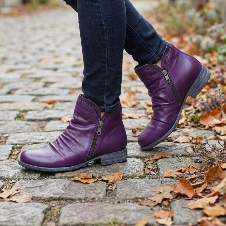 LAVINIA | ORTHOPAEDIC RUCHED ANKLE BOOTS