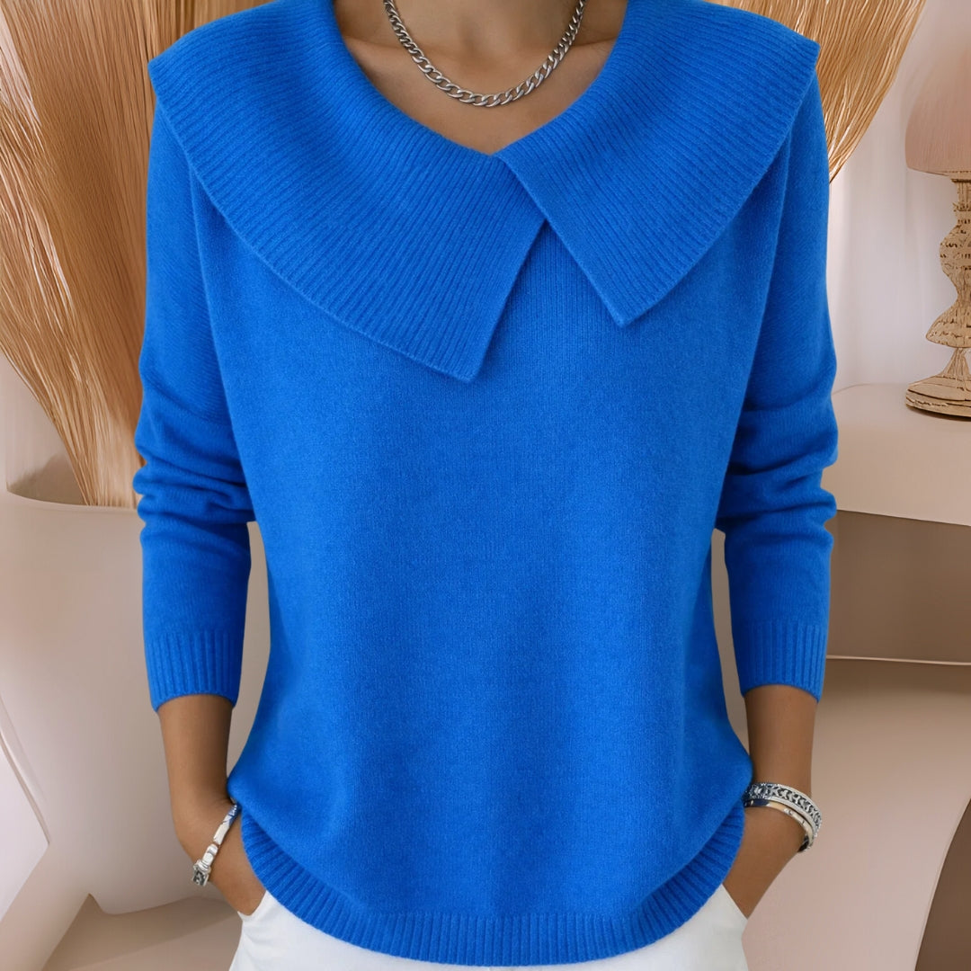 LYDIA | SOFT COLLAR KNIT JUMPER