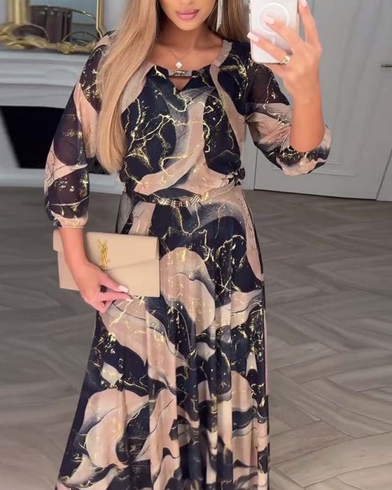 LUCINDA | PRINTED CHIFFON DRESS