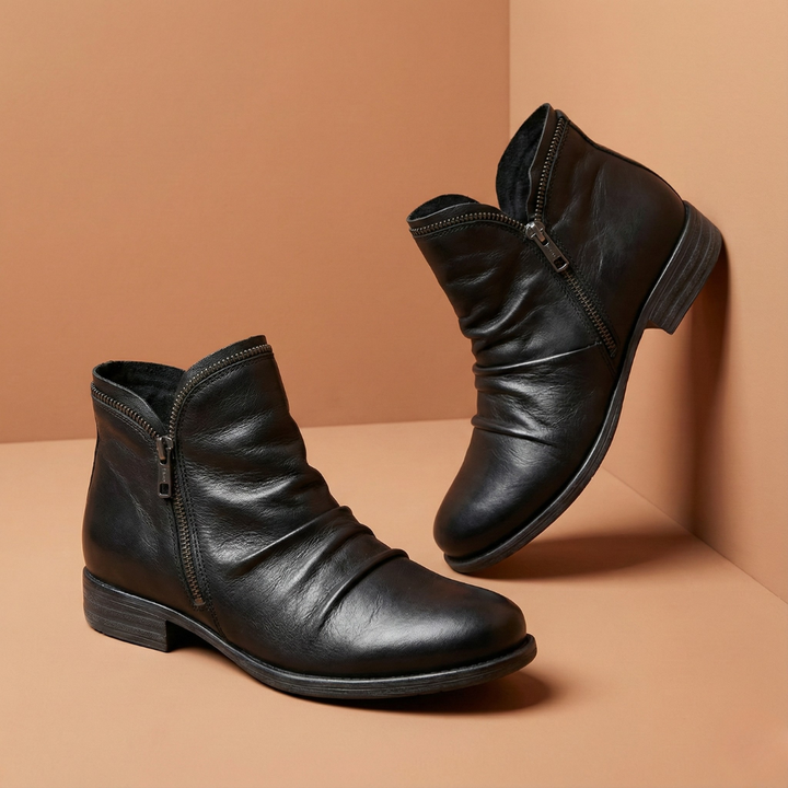 LAVINIA | ORTHOPAEDIC RUCHED ANKLE BOOTS