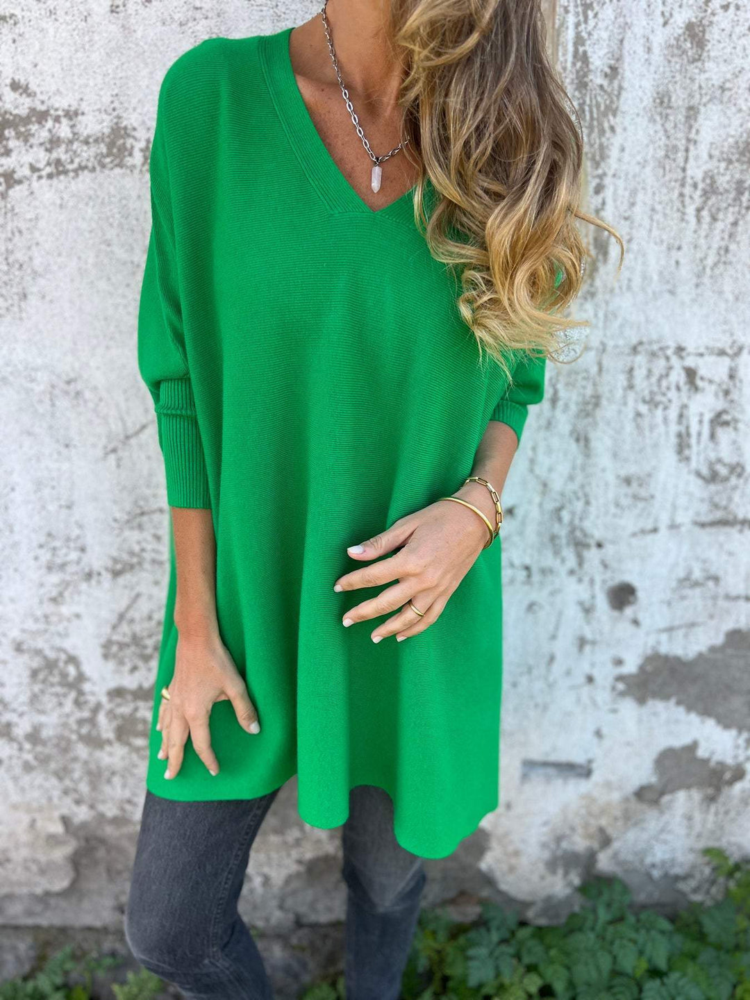 VERA | COMFORTABLE V-NECK LONG-SLEEVE JUMPER