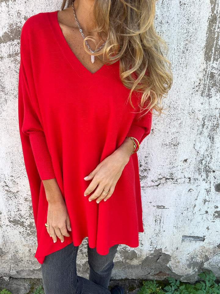 VERA | COMFORTABLE V-NECK LONG-SLEEVE JUMPER