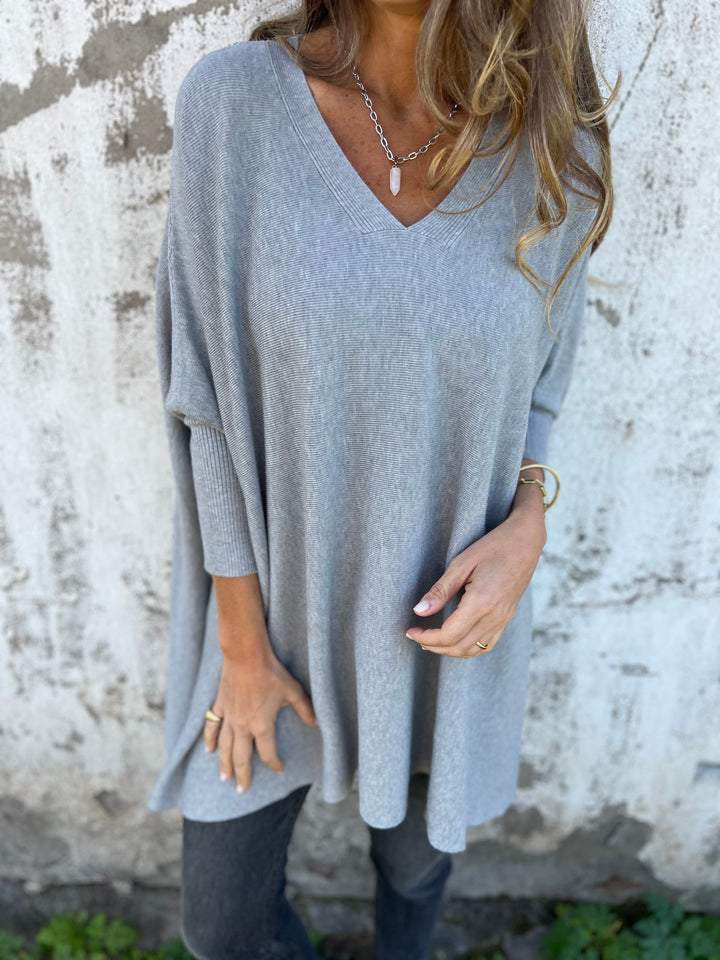 VERA | COMFORTABLE V-NECK LONG-SLEEVE JUMPER