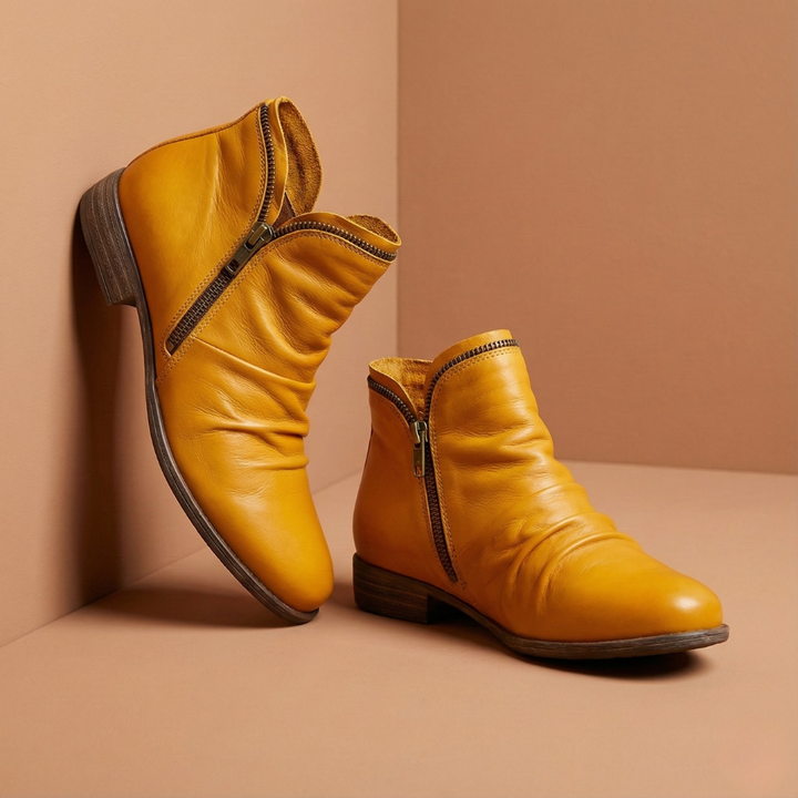 LAVINIA | ORTHOPAEDIC RUCHED ANKLE BOOTS