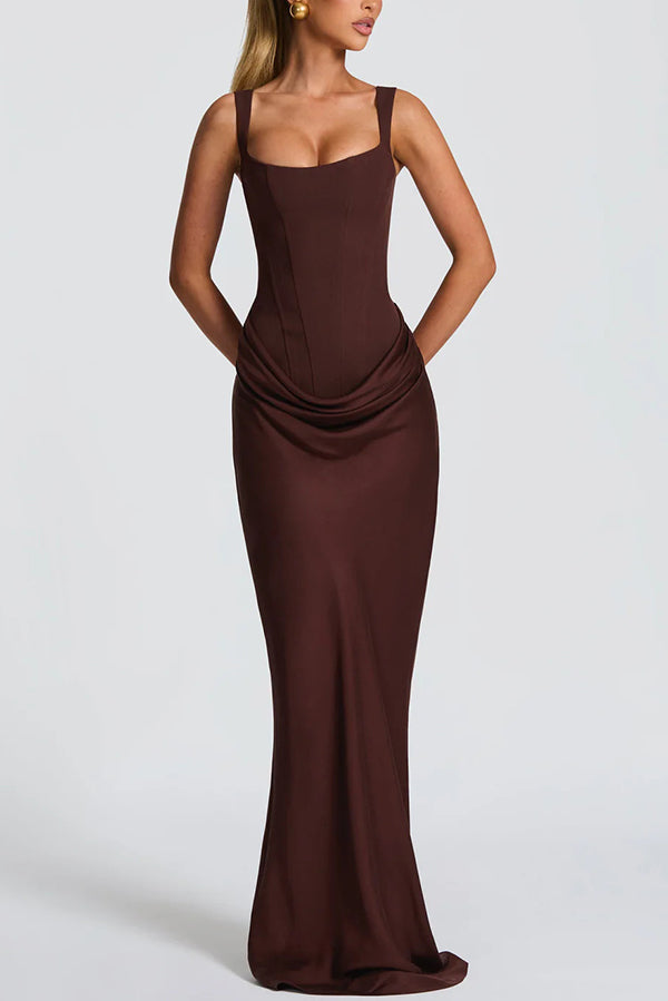 VALENTINA | SQUARE NECK MAXI DRESS