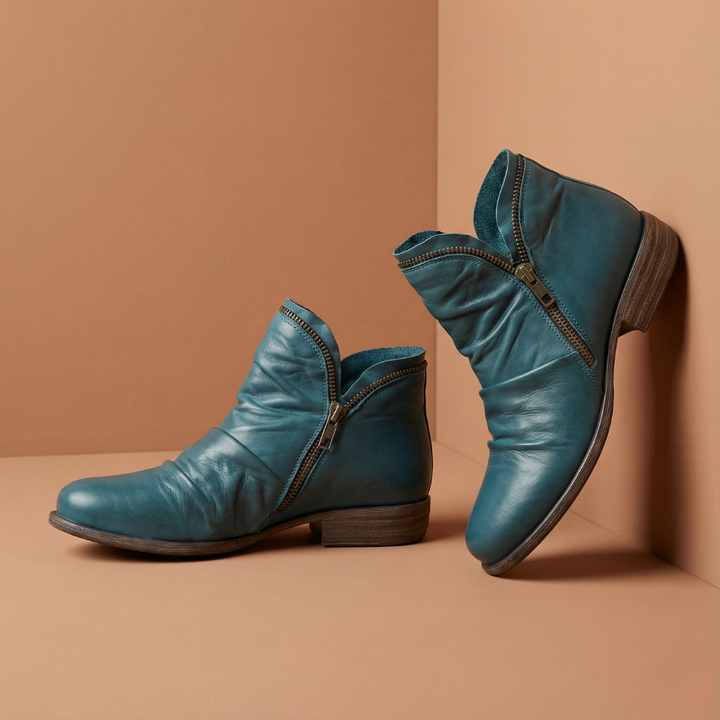LAVINIA | ORTHOPAEDIC RUCHED ANKLE BOOTS