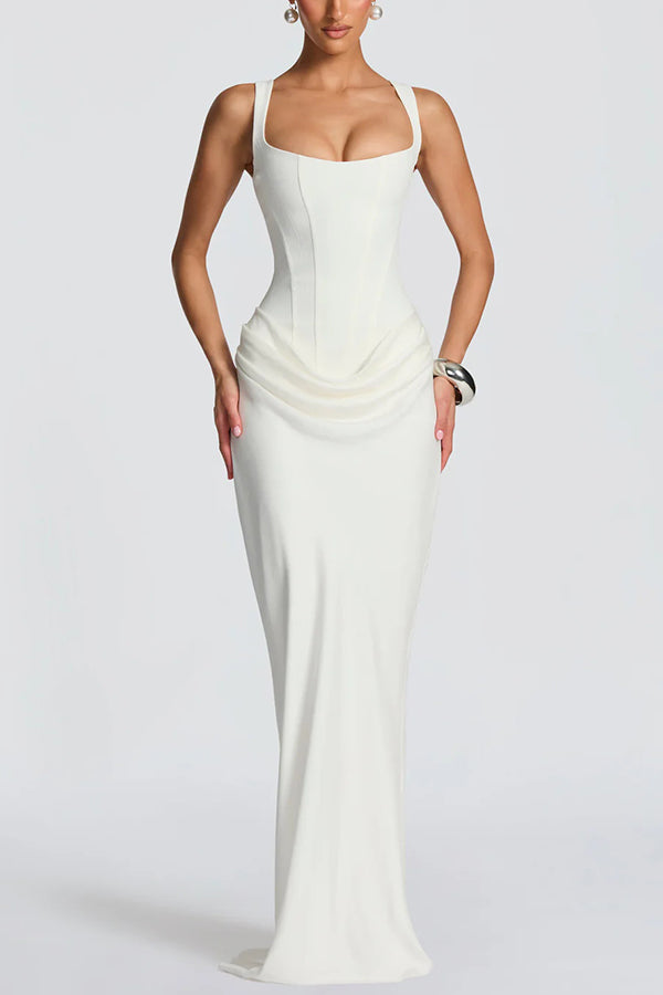 VALENTINA | SQUARE NECK MAXI DRESS