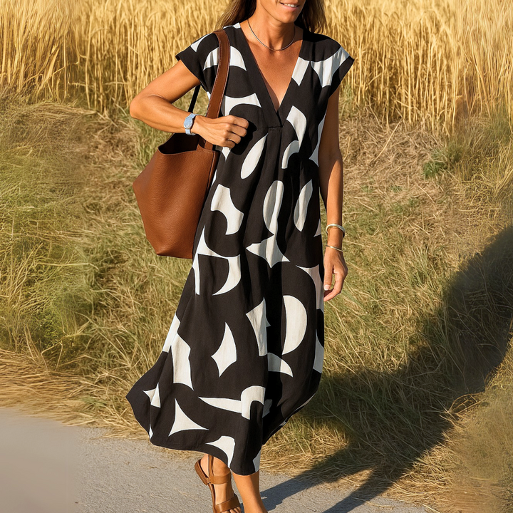 WANDA | ELEGANT V-NECK DRESS