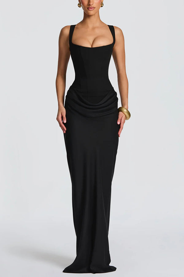 VALENTINA | SQUARE NECK MAXI DRESS