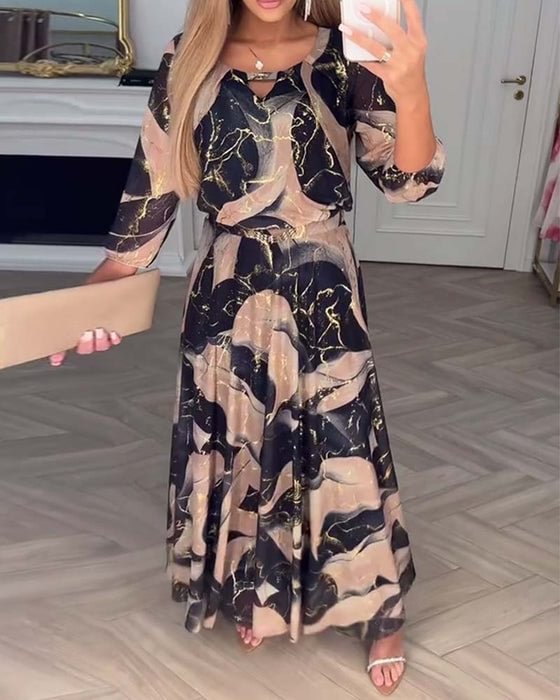 LUCINDA | PRINTED CHIFFON DRESS