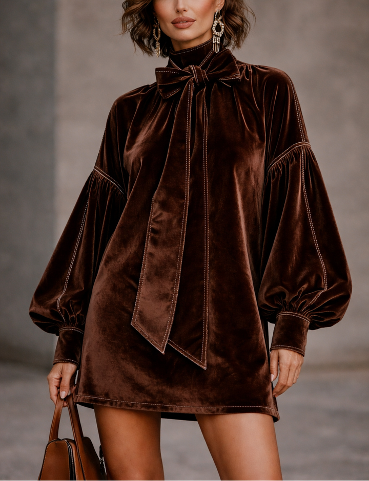 SERENA | ELEGANT VELVET MINI DRESS
