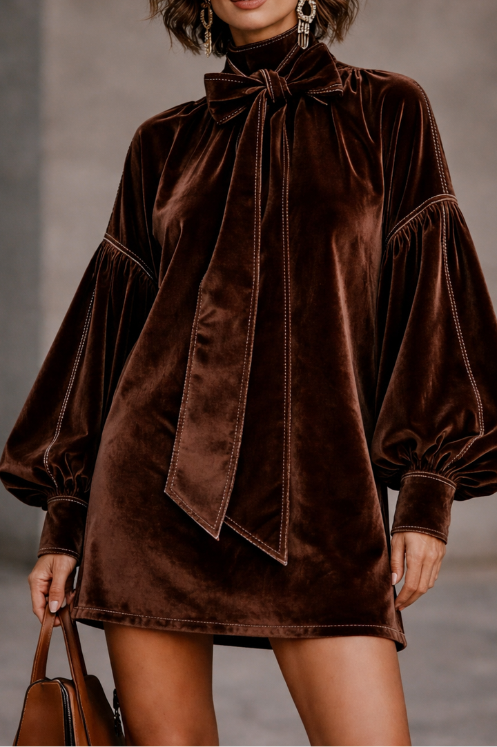 SERENA | ELEGANT VELVET MINI DRESS