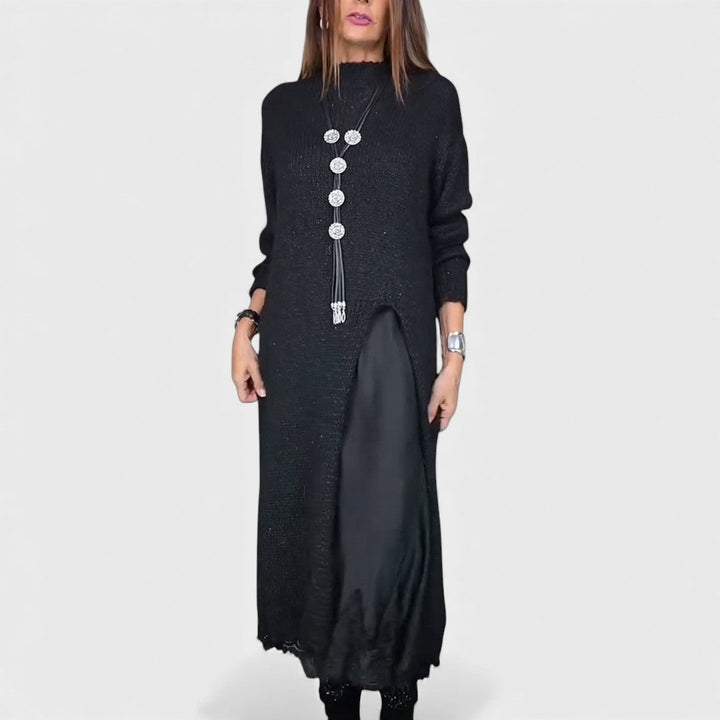 MIREYA | ELEGANT LONG KNIT DRESS