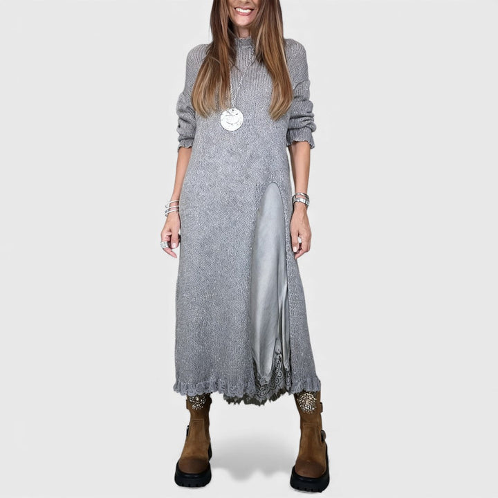 MIREYA | ELEGANT LONG KNIT DRESS