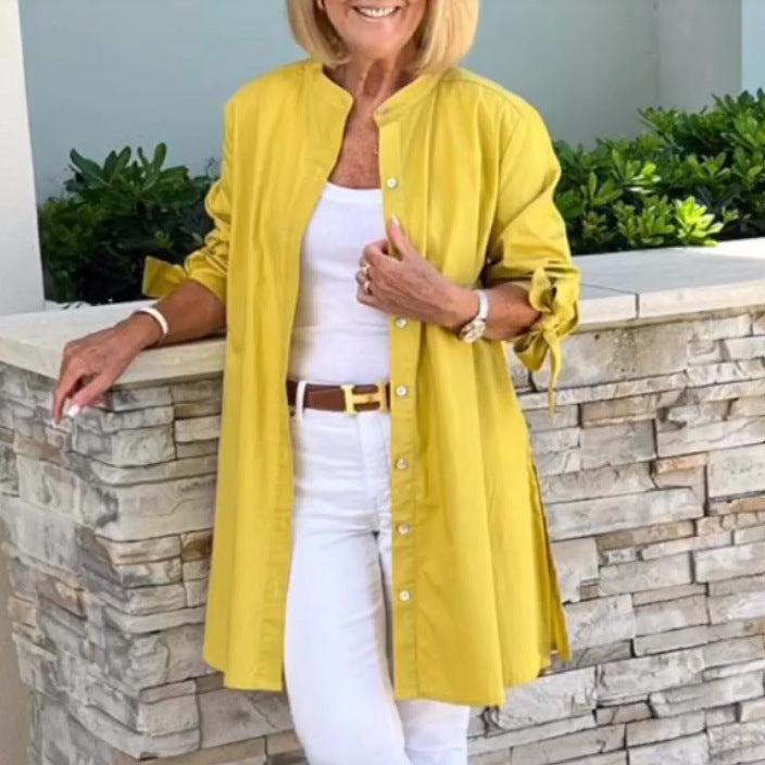 PRIMROSE | RELAXED FIT LONG-SLEEVE TUNIC BLOUSE