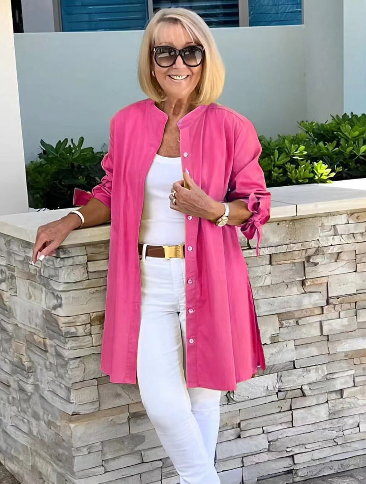 PRIMROSE | RELAXED FIT LONG-SLEEVE TUNIC BLOUSE