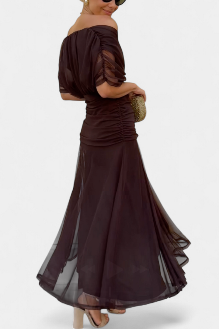 VIVIAN | LONG FLORAL V-NECK DRESS
