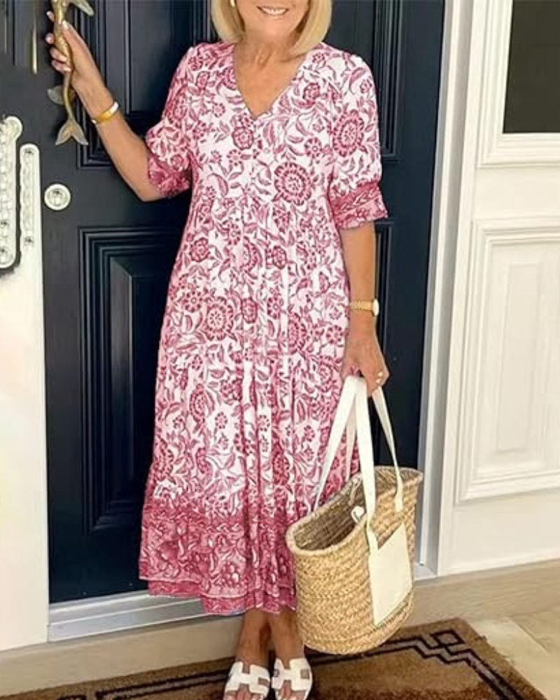 FAYE | ELEGANT AIRY FLORAL DRESS