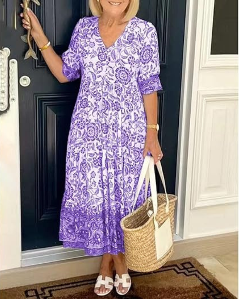 FAYE | ELEGANT AIRY FLORAL DRESS