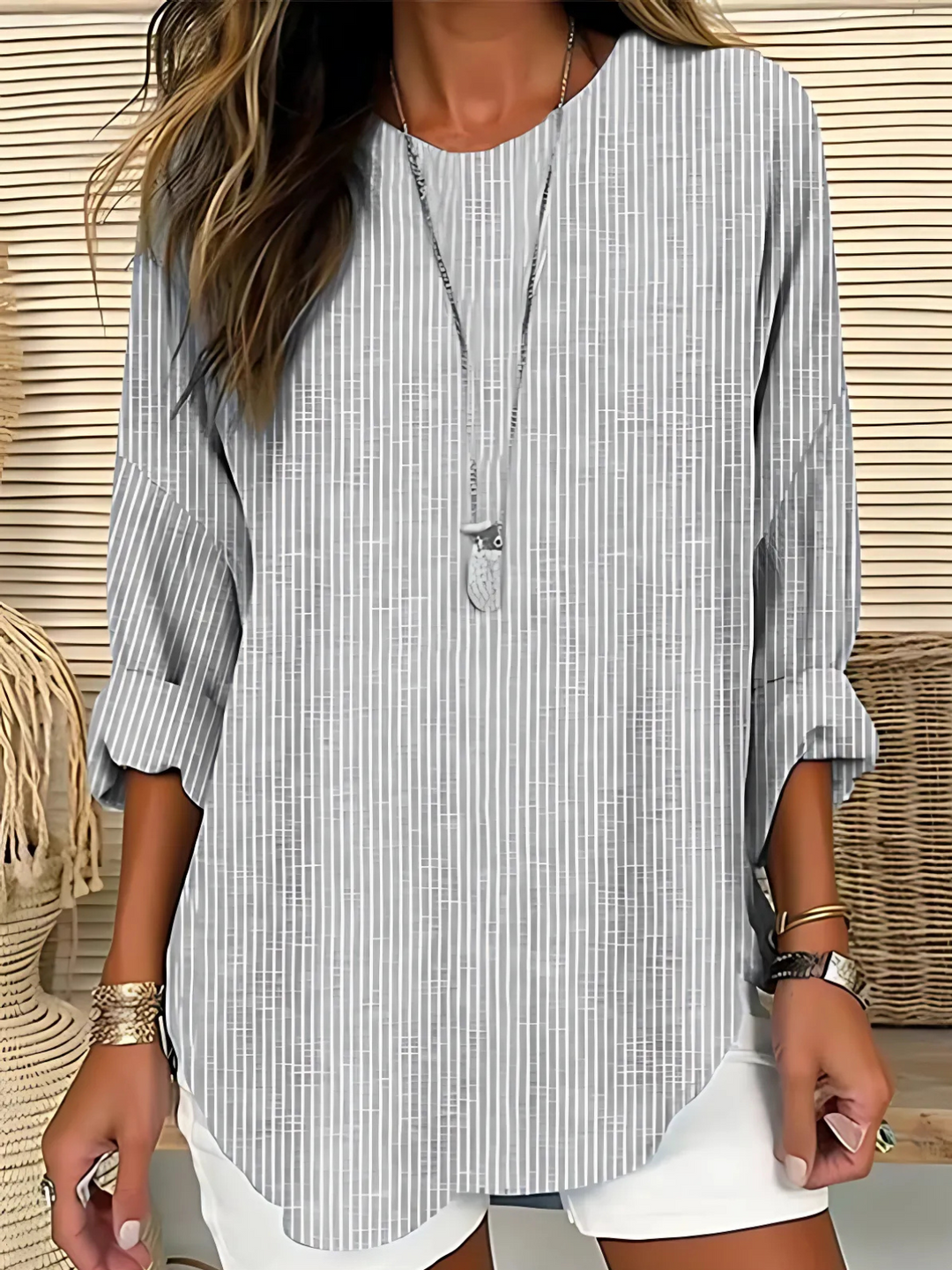 MARGERY | TRENDY STRIPED BLOUSE
