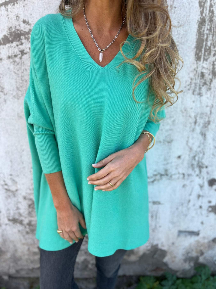 VERA | COMFORTABLE V-NECK LONG-SLEEVE JUMPER