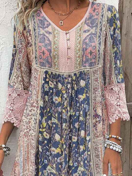 BETTY | ELEGANT PATTERNED DRESS