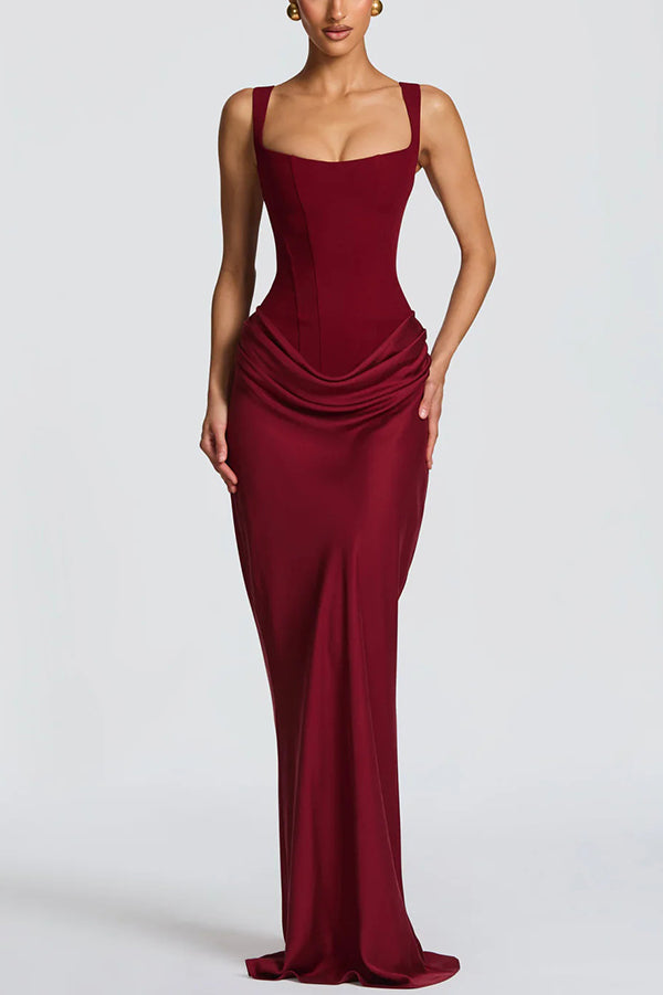VALENTINA | SQUARE NECK MAXI DRESS