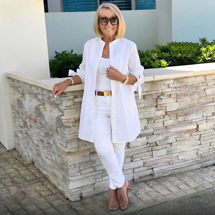PRIMROSE | RELAXED FIT LONG-SLEEVE TUNIC BLOUSE